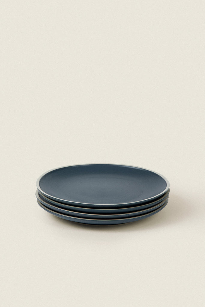 Matte Ceramic Dinner Plates (Set of 4) - midnight blue