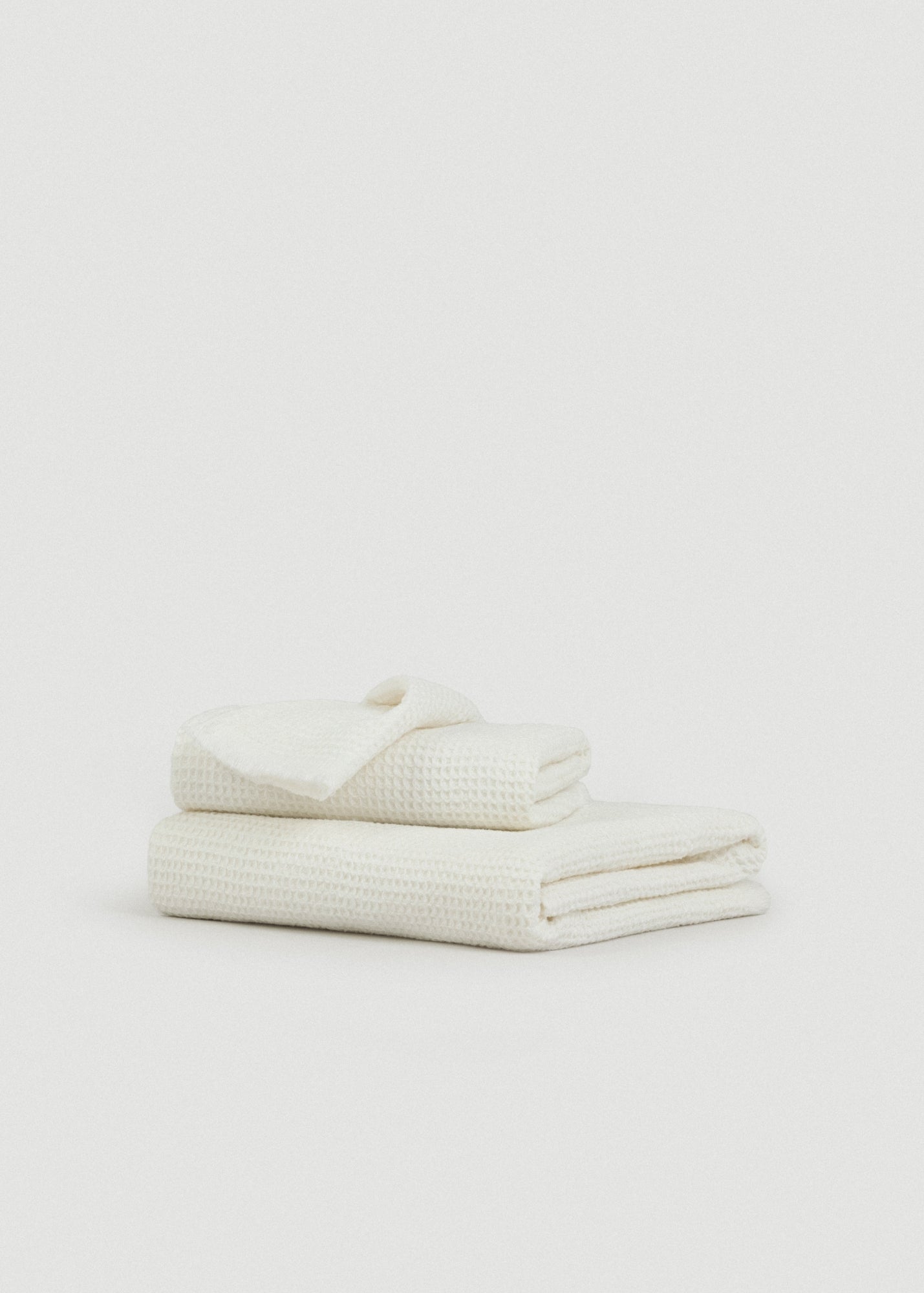 Soft White Everyday Waffle Towels Set - Soft White Everyday Waffle Towels Set