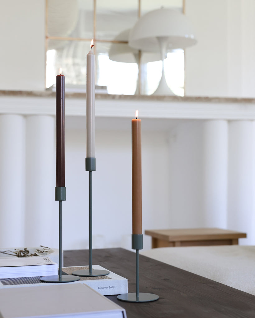Green Doric Candle Holder - Green Doric Candle Holder