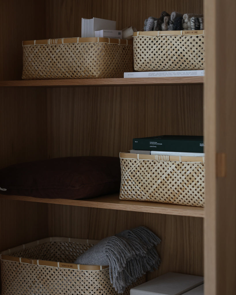 Muko Rectangular Organizing Bamboo Baskets (Set of 4) - Muko Rectangular Organizing Bamboo Baskets (Set of 4)