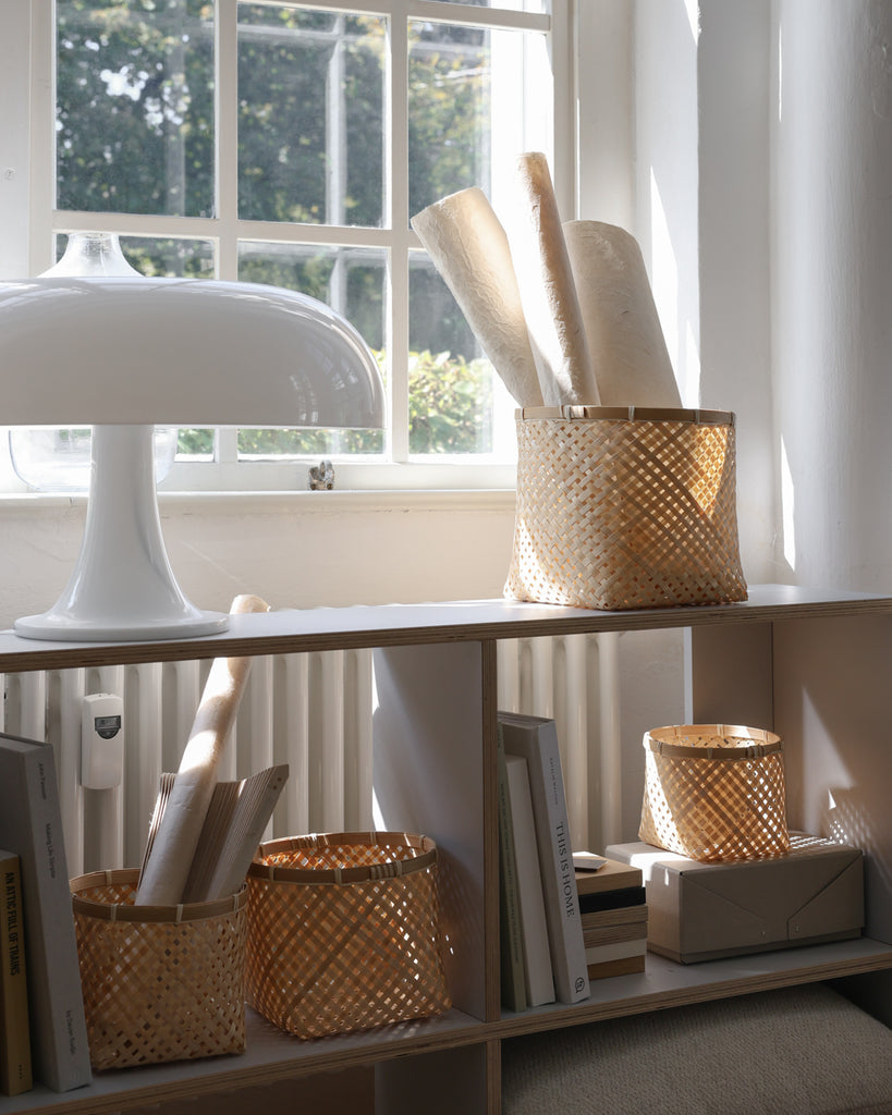 Muko Square Organizing Bamboo Baskets (Set of 4) - featured