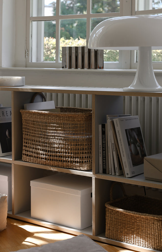 Large Salema Rectangular Seagrass Basket with Handles - Large Salema Rectangular Seagrass Basket with Handles