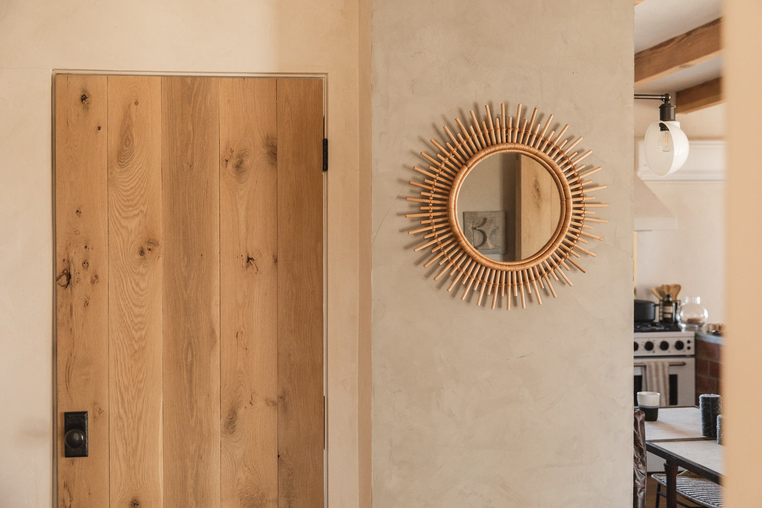 Sol Rattan Wall Mirror - featured