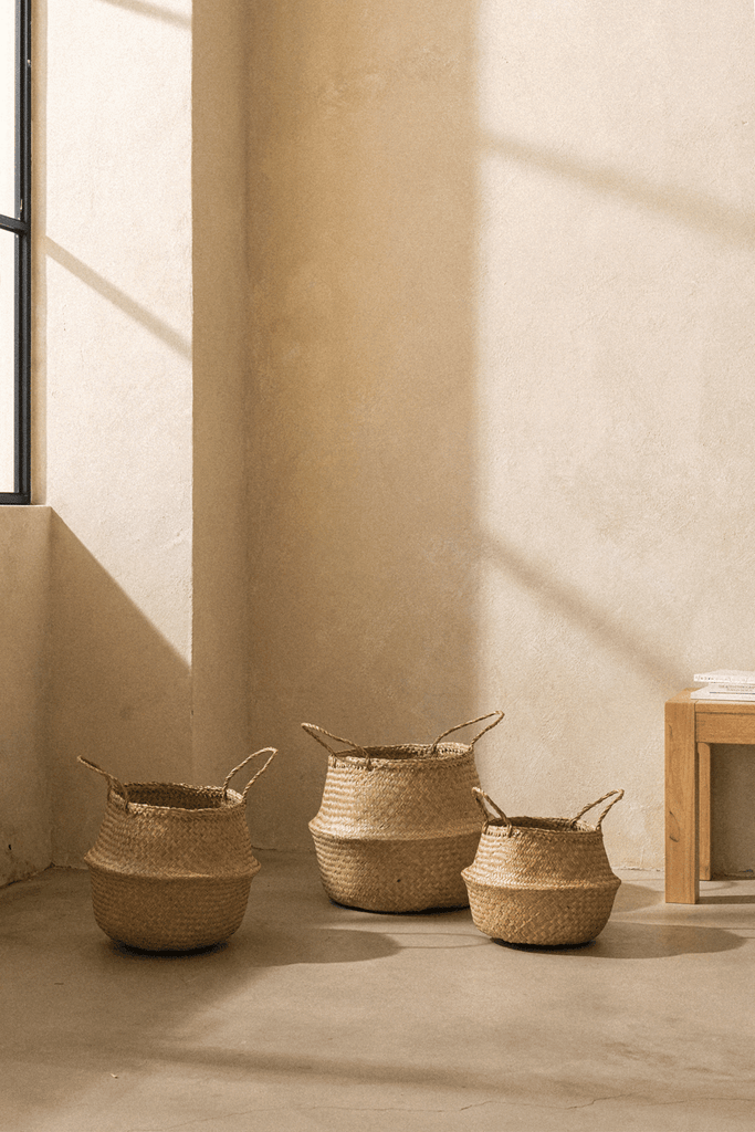 Large Kiau Foldable Seagrass Basket - Large Kiau Foldable Seagrass Basket