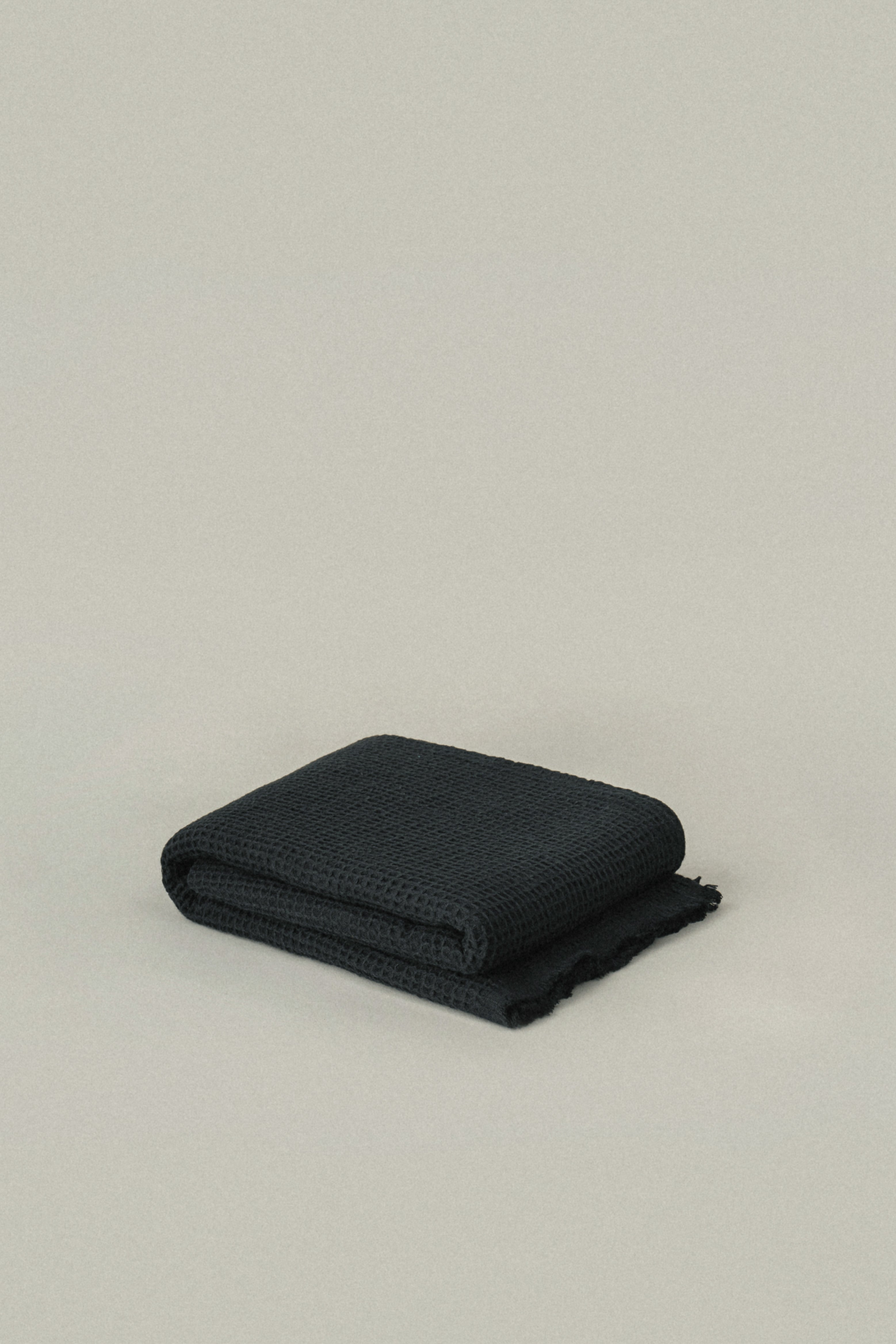 Ink Black Everyday Waffle Towels - featured