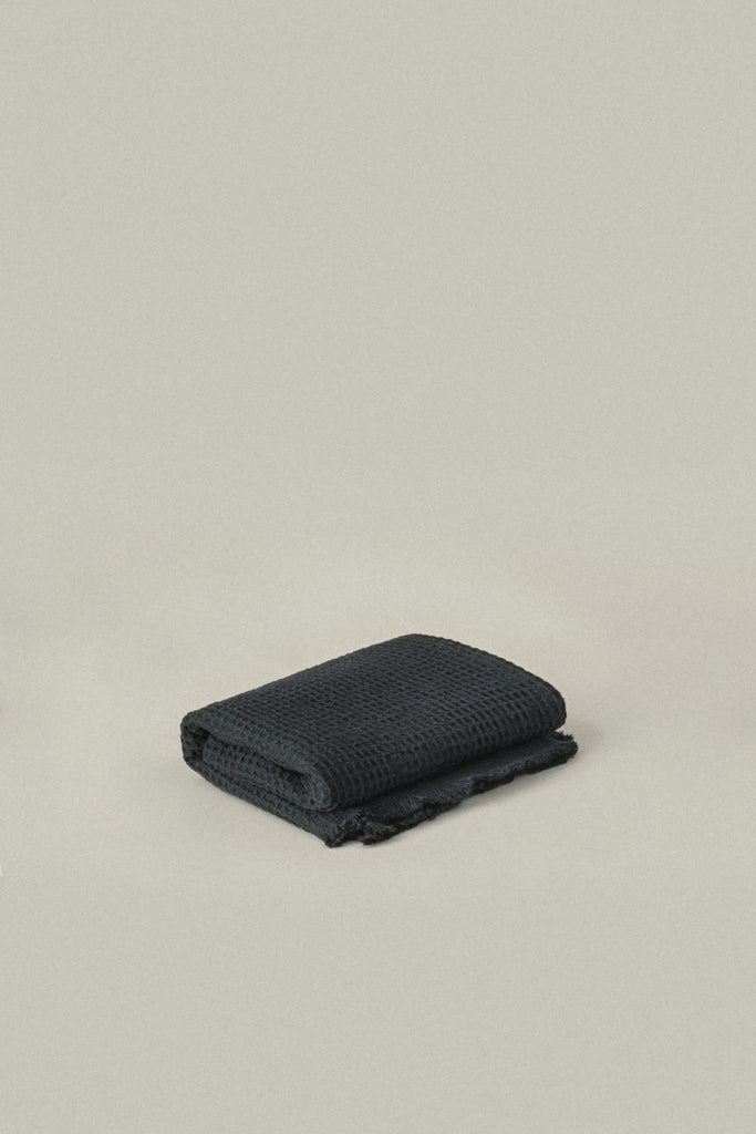 Ink Black Everyday Waffle Towels - ink black