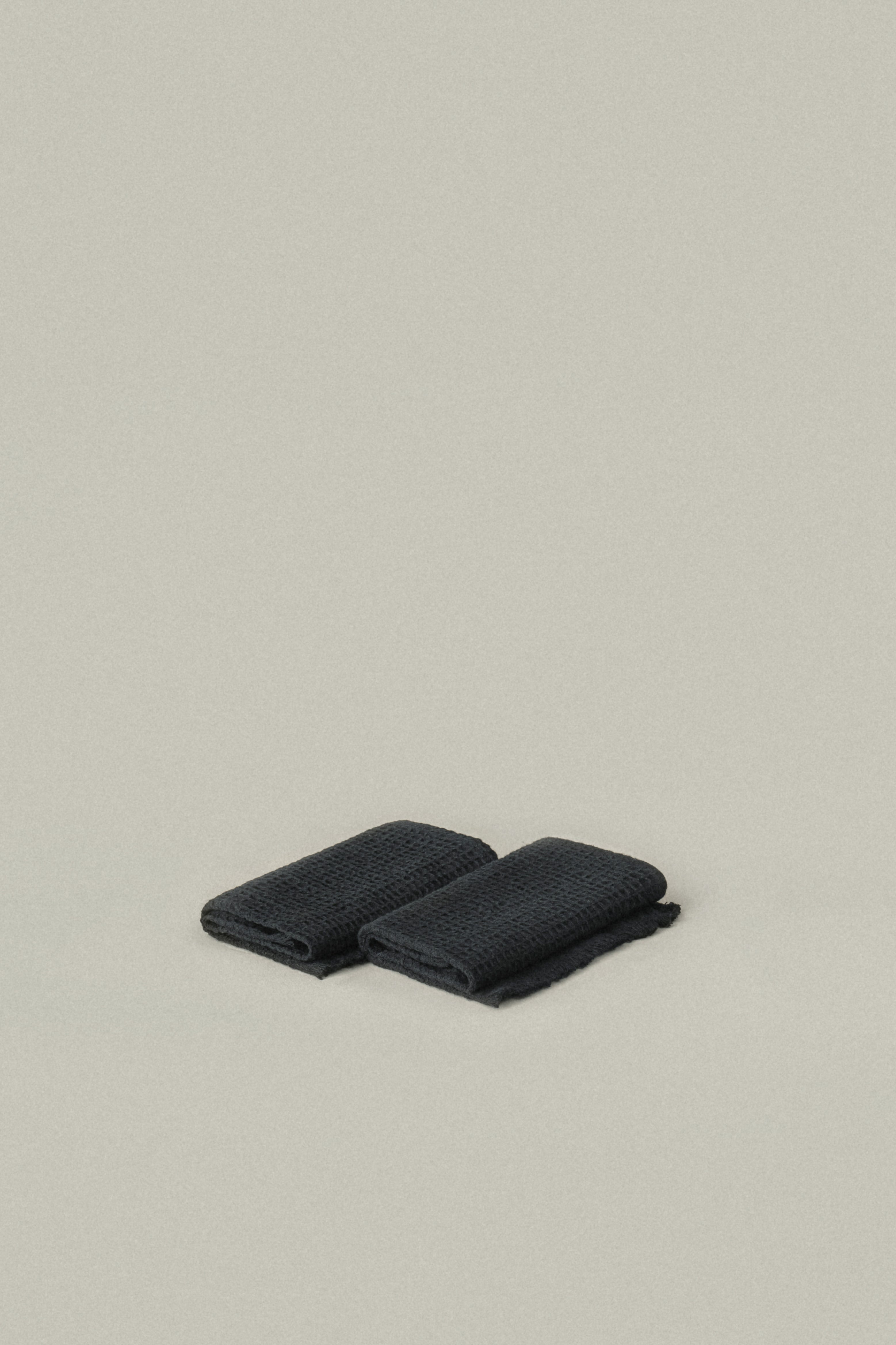 Ink Black Everyday Waffle Towels - ink black
