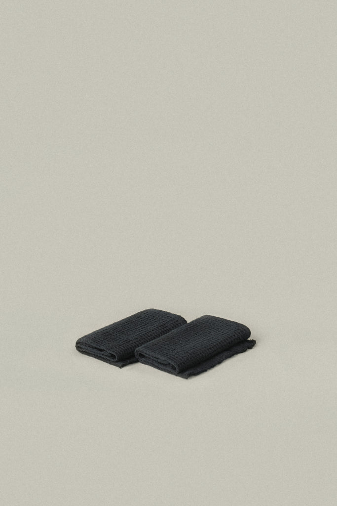 Ink Black Everyday Waffle Towels - ink black