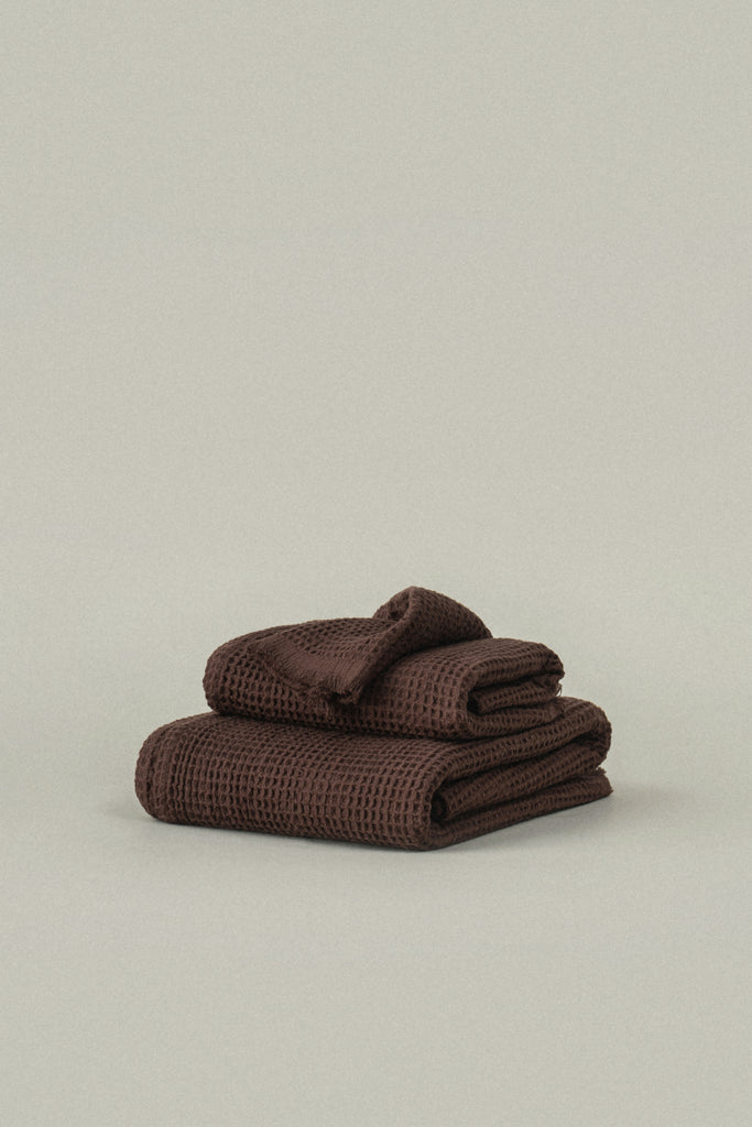 Umber Brown Everyday Waffle Towels - Umber Brown Everyday Waffle Towels