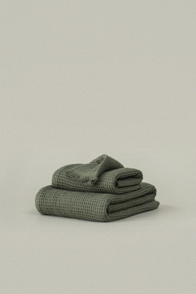 Olive Green Everyday Waffle Towels - Olive Green Everyday Waffle Towels