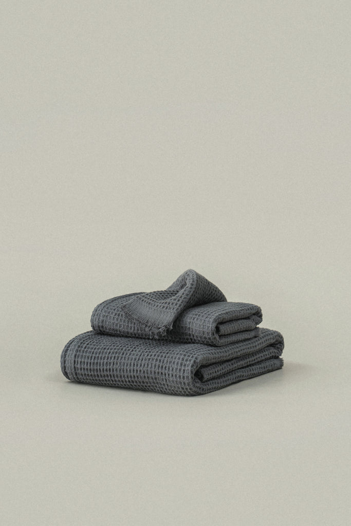 Pebble Gray Everyday Waffle Towels - Pebble Gray Everyday Waffle Towels
