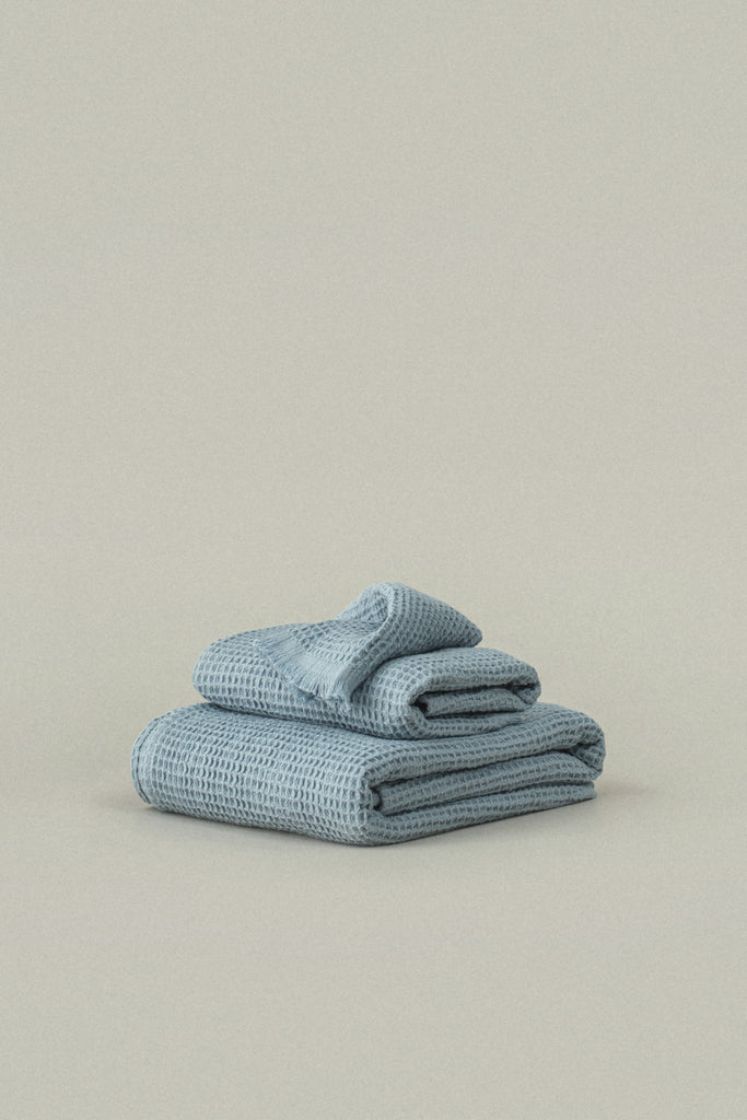 Dusk Blue Everyday Waffle Towels - dusk blue