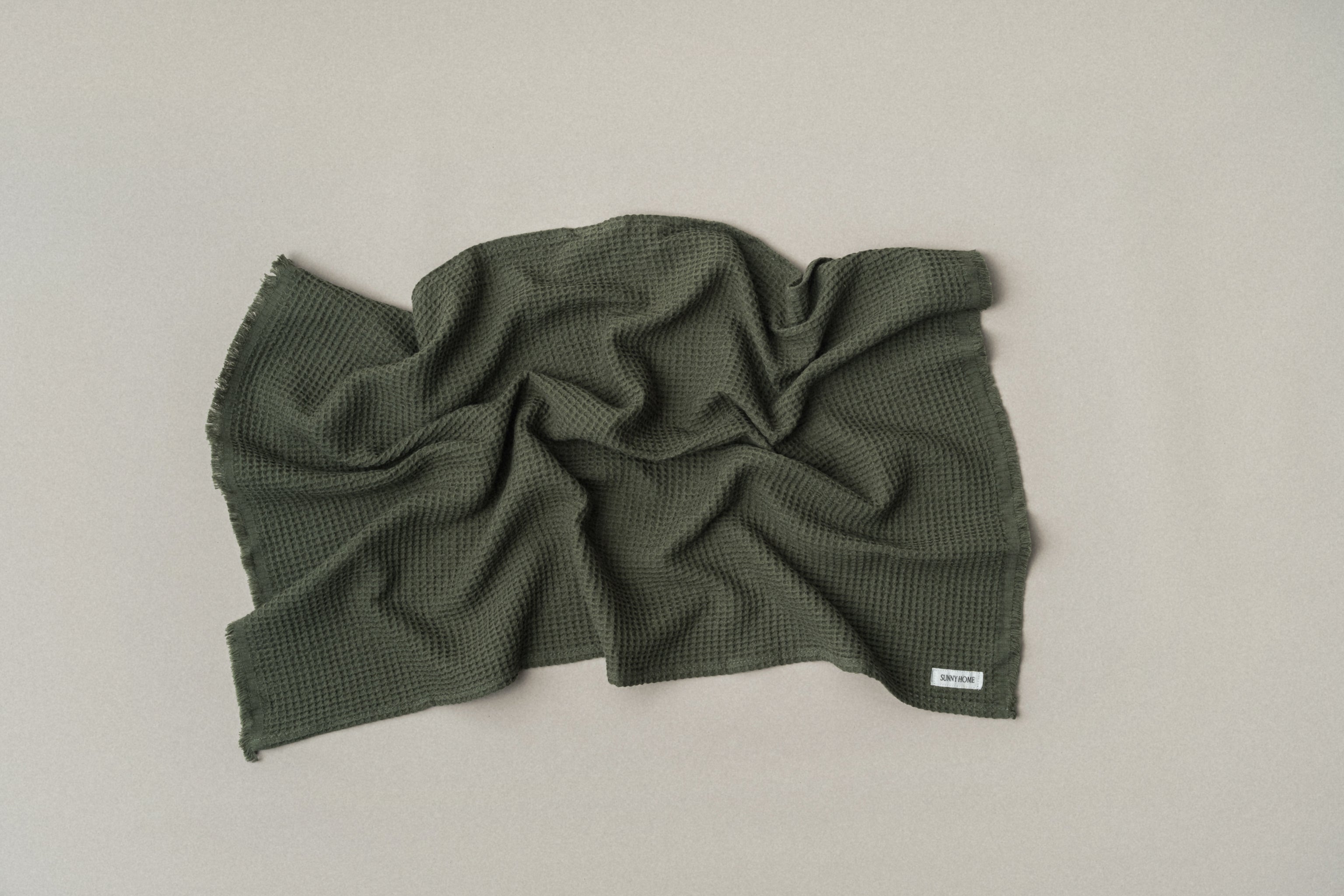 Olive Green Everyday Waffle Towels - Olive Green Everyday Waffle Towels