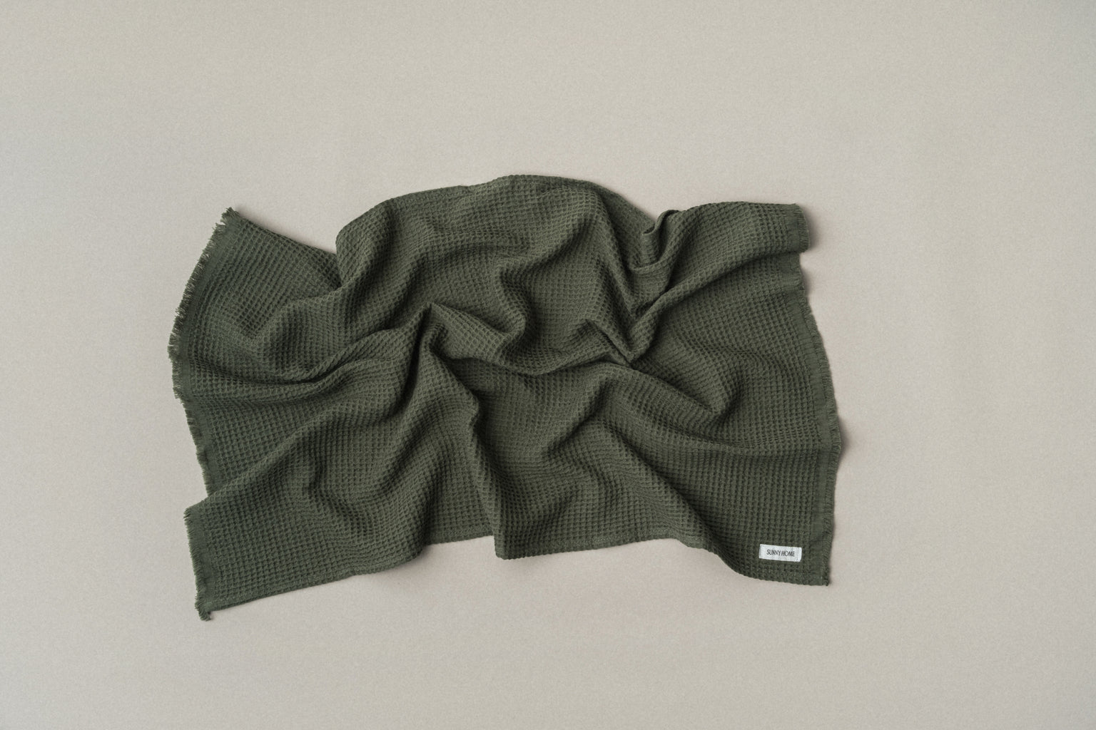 Olive Green Everyday Waffle Towels - Olive Green Everyday Waffle Towels