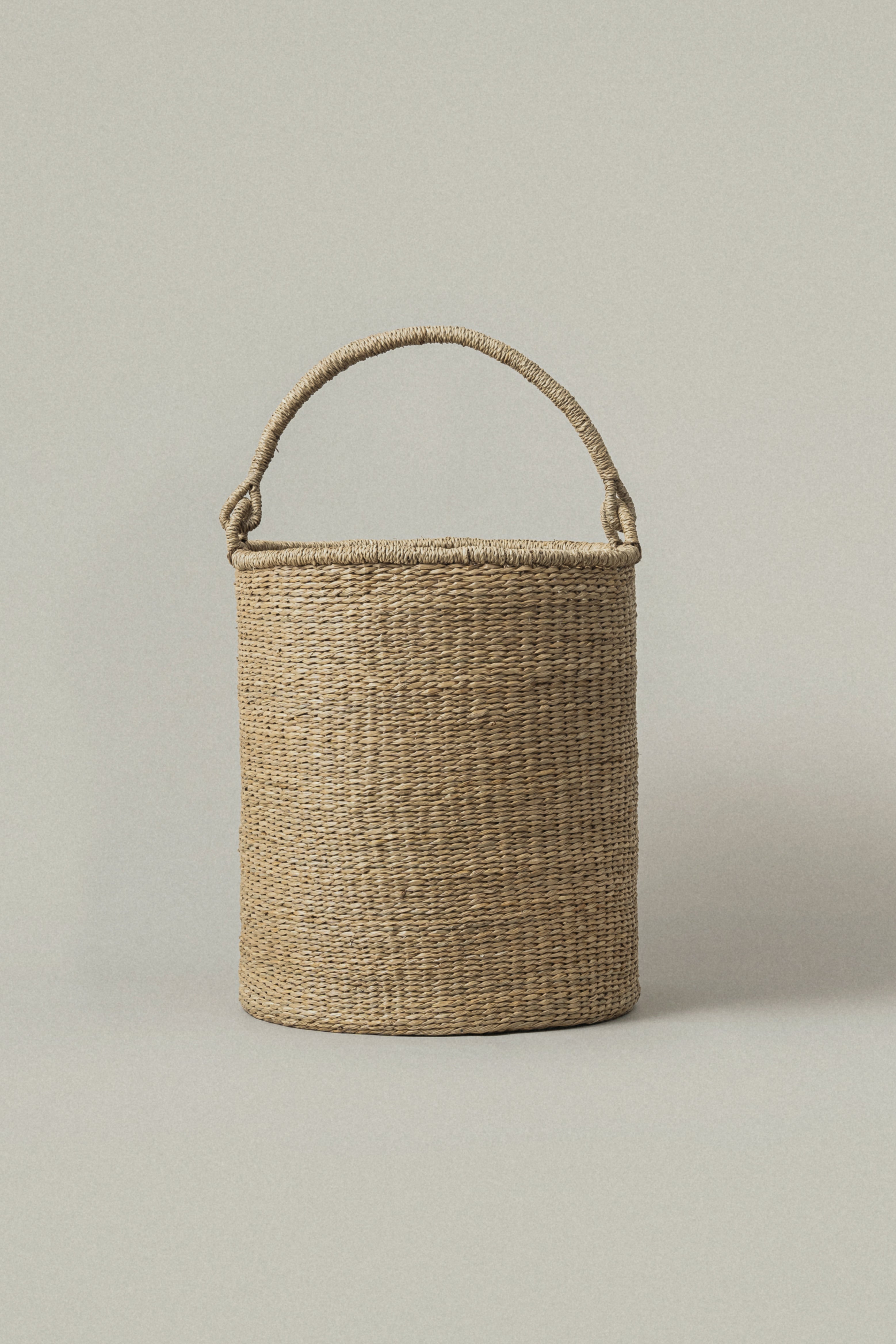 Satna Tall Seagrass Bucket Basket - Satna Tall Seagrass Bucket Basket