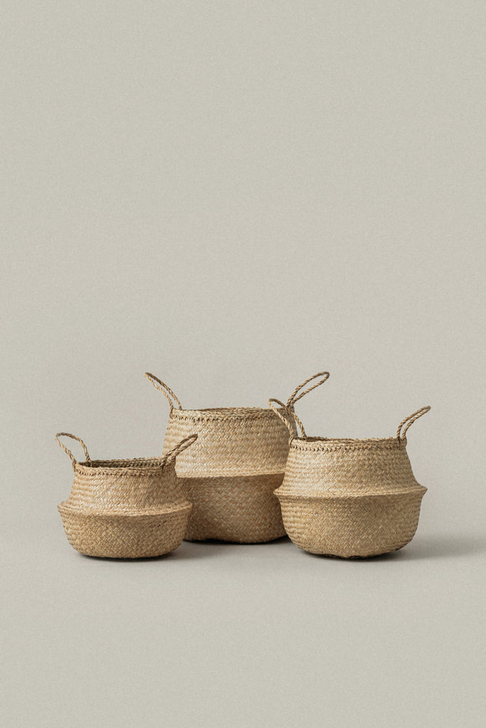 Large Kiau Foldable Seagrass Basket - Large Kiau Foldable Seagrass Basket
