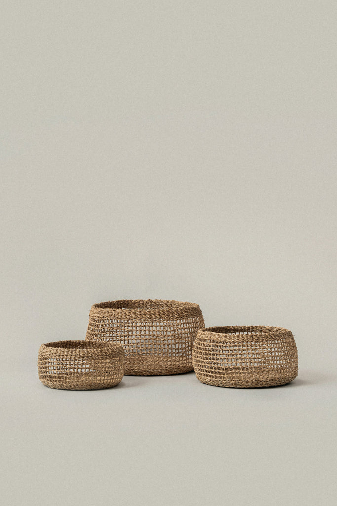 Large Siwa Round Seagrass Basket - Large Siwa Round Seagrass Basket