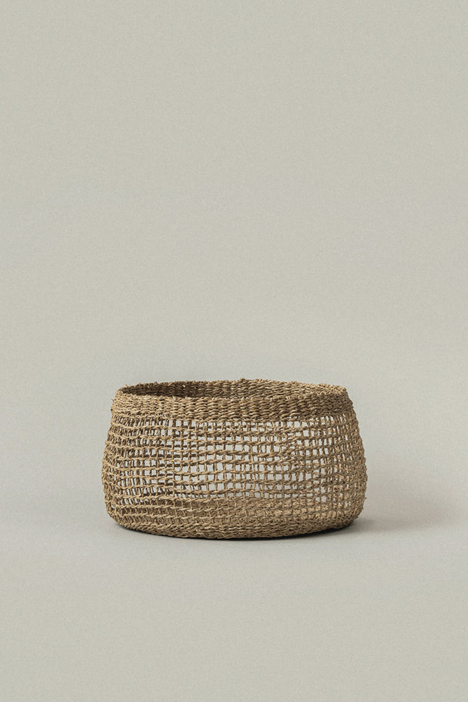Large Siwa Round Seagrass Basket - Large Siwa Round Seagrass Basket