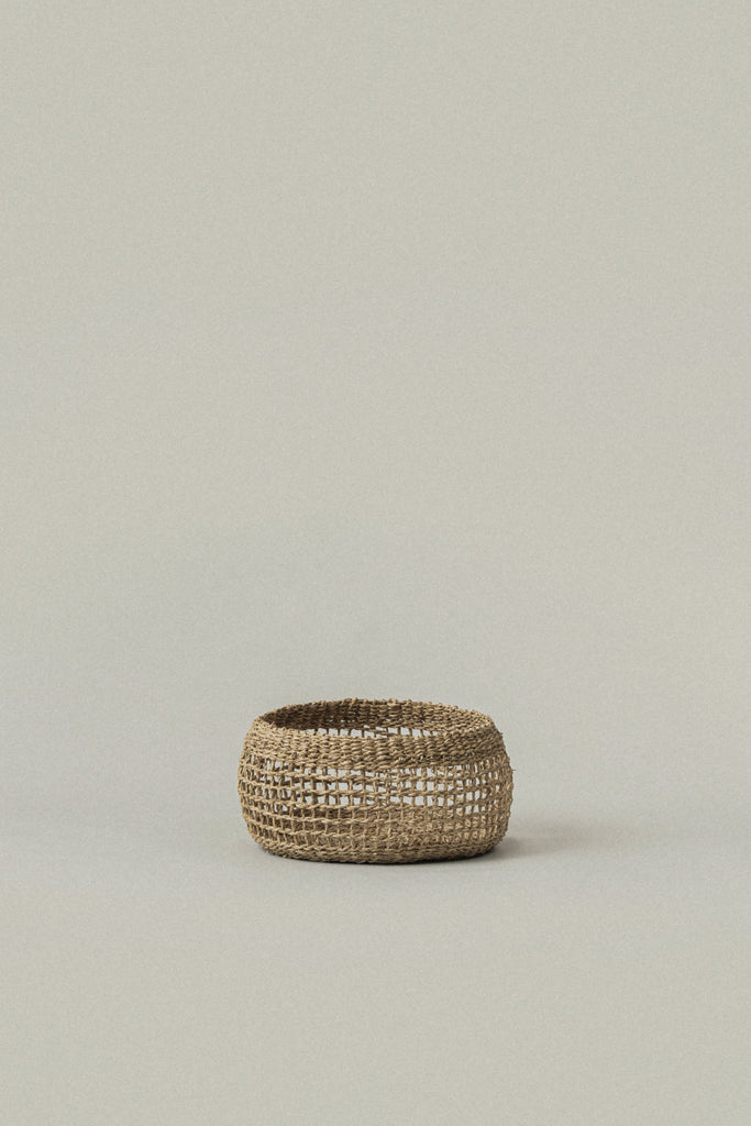Small Siwa Round Seagrass Basket - Small Siwa Round Seagrass Basket