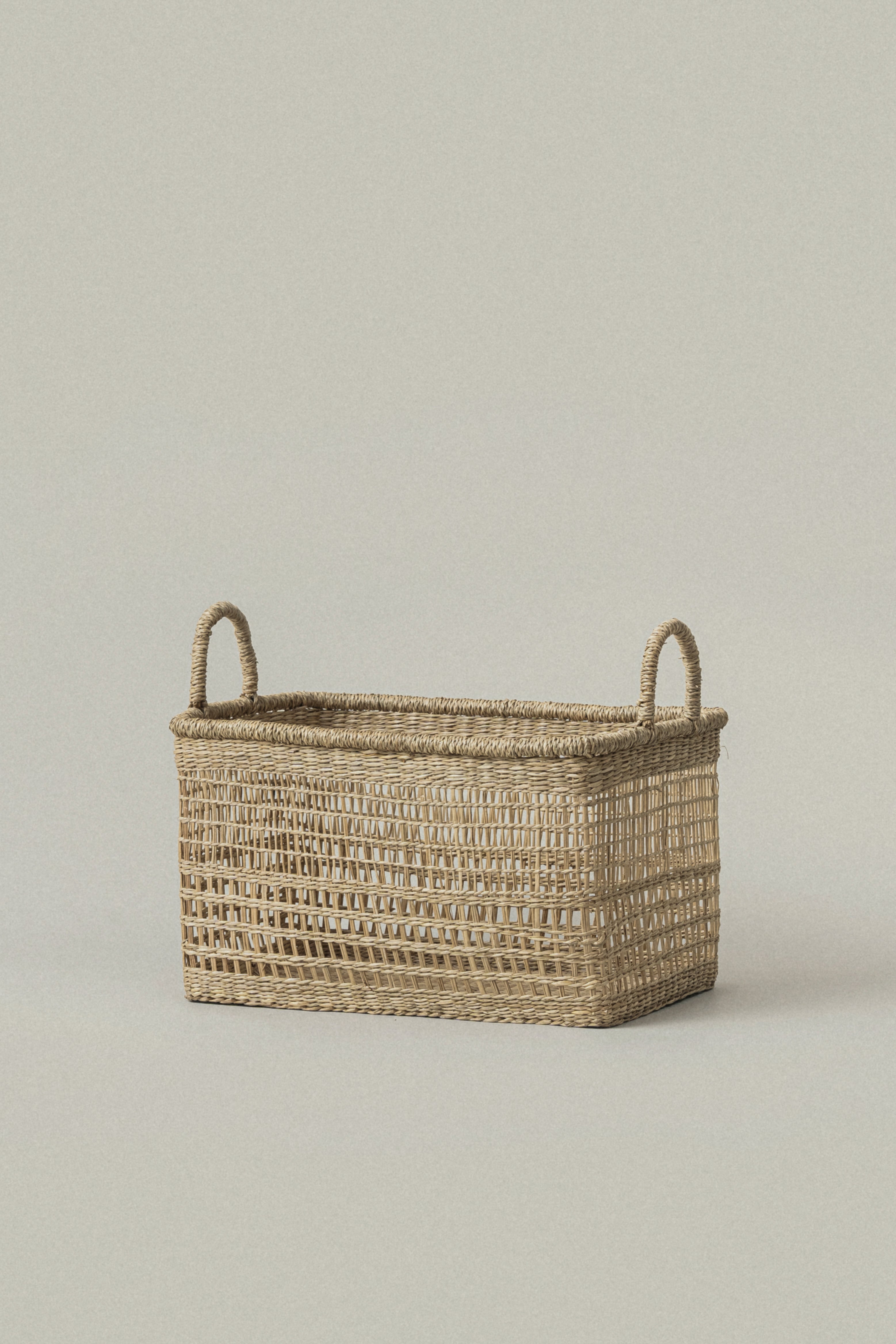 Salema Rectangular Seagrass Basket with Handles - Salema Rectangular Seagrass Basket with Handles