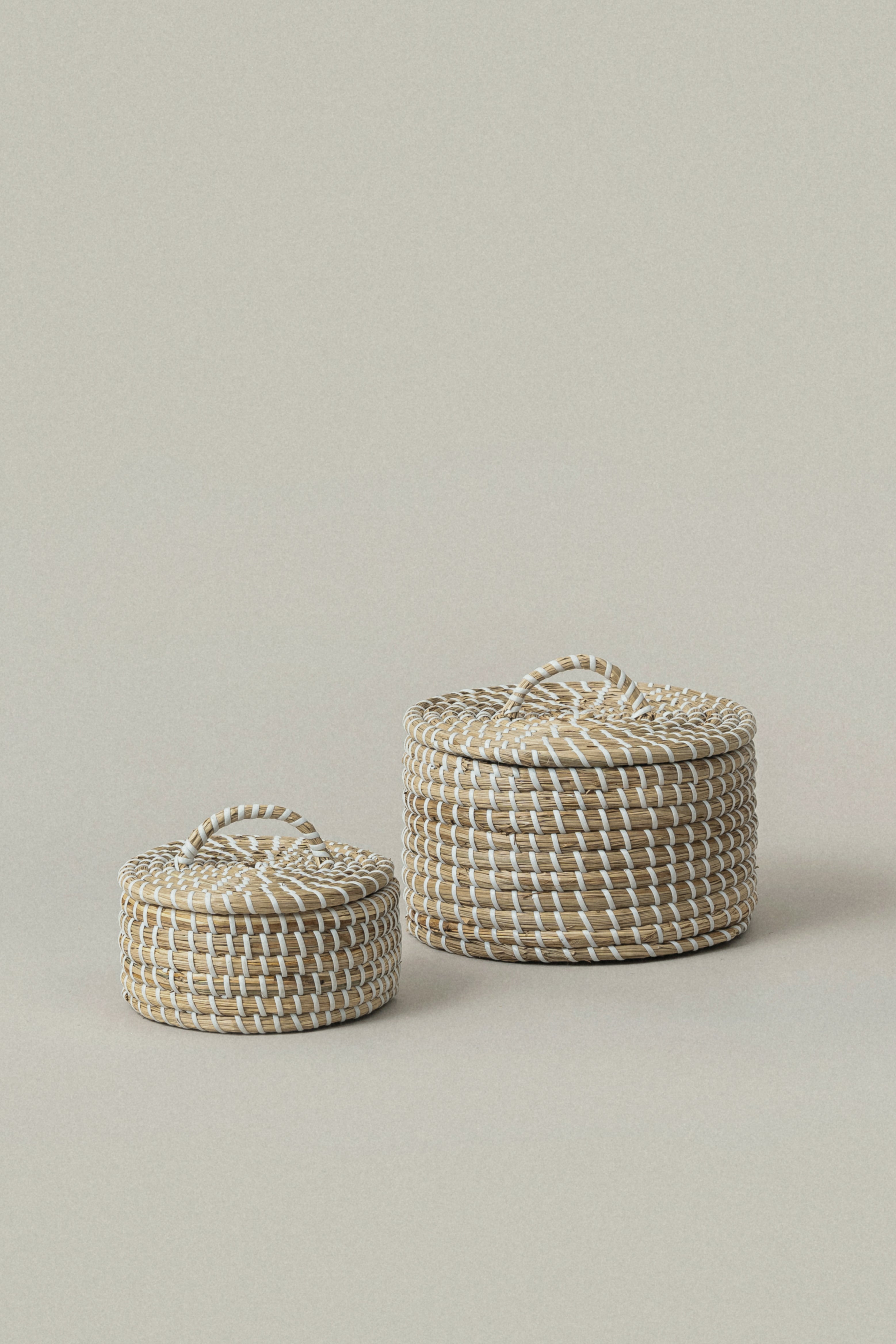 Small Medina Seagrass Woven Canister - Small Medina Seagrass Woven Canister
