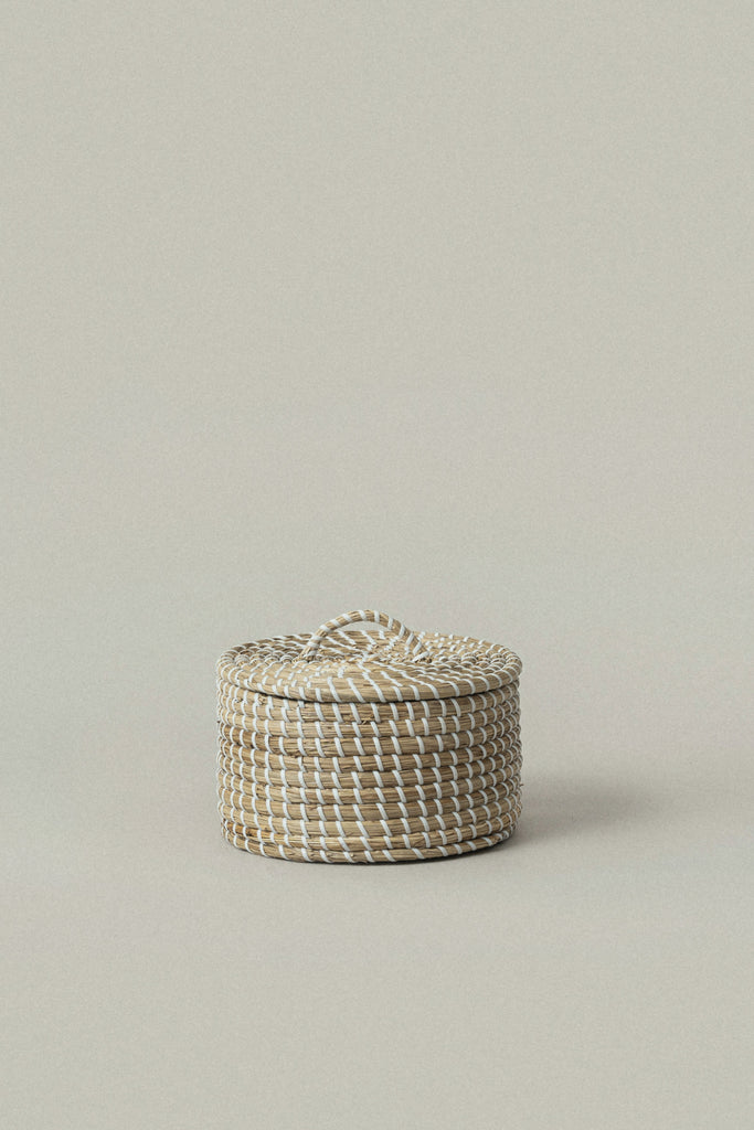 Large Medina Seagrass Woven Canister - Large Medina Seagrass Woven Canister