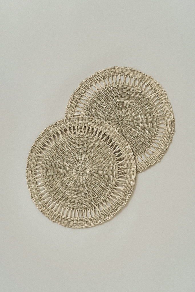 Raya Woven Seagrass Placemats (Set of 2) - Raya Woven Seagrass Placemats (Set of 2)