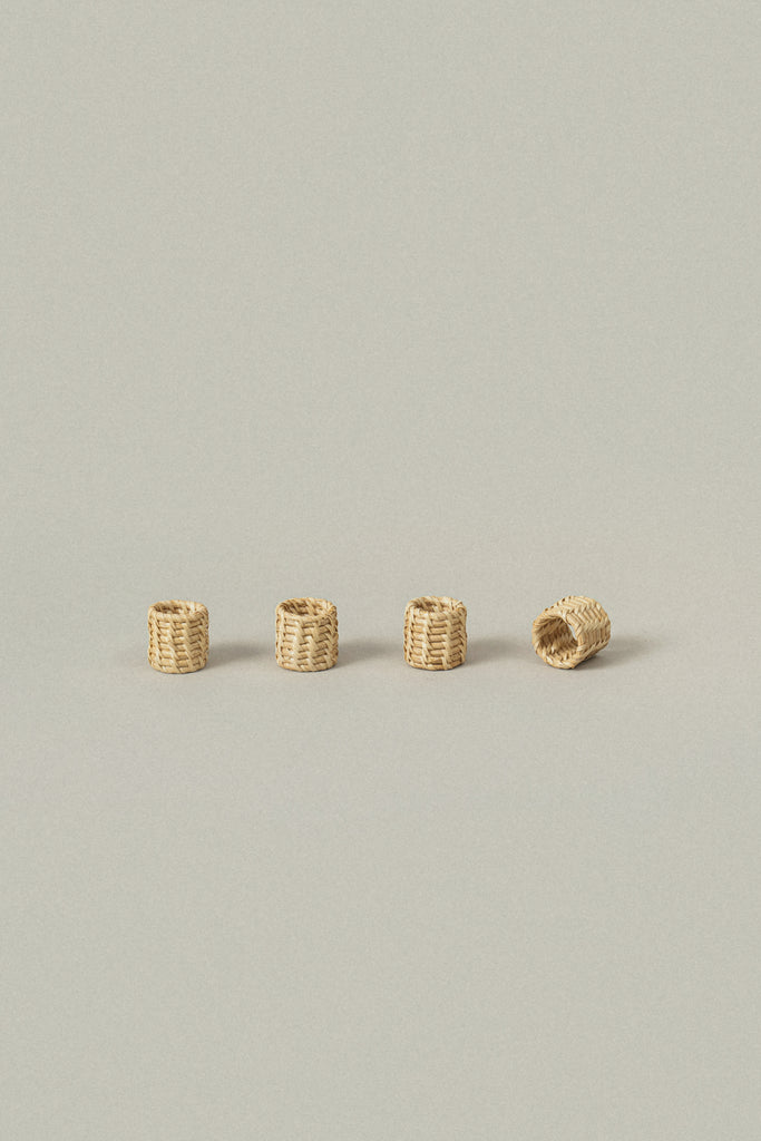 Kuta Rattan Napkin Rings (Set of 4) - Kuta Rattan Napkin Rings (Set of 4)
