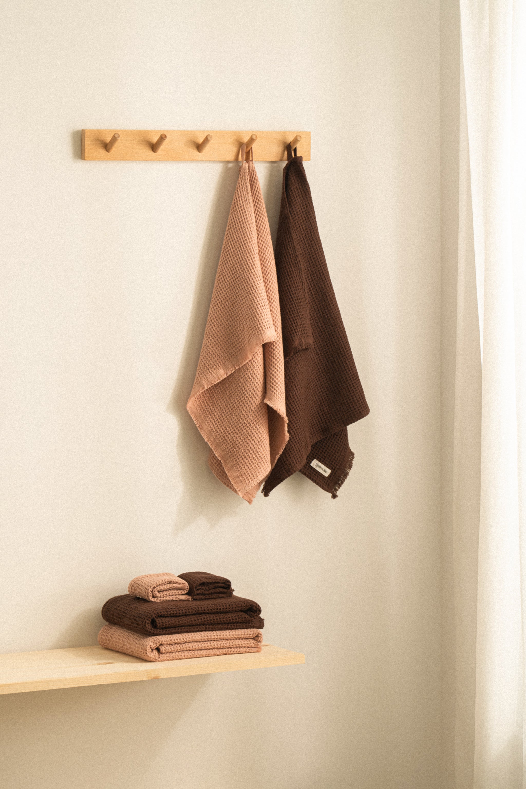 Umber Brown Everyday Waffle Towels - Umber Brown Everyday Waffle Towels