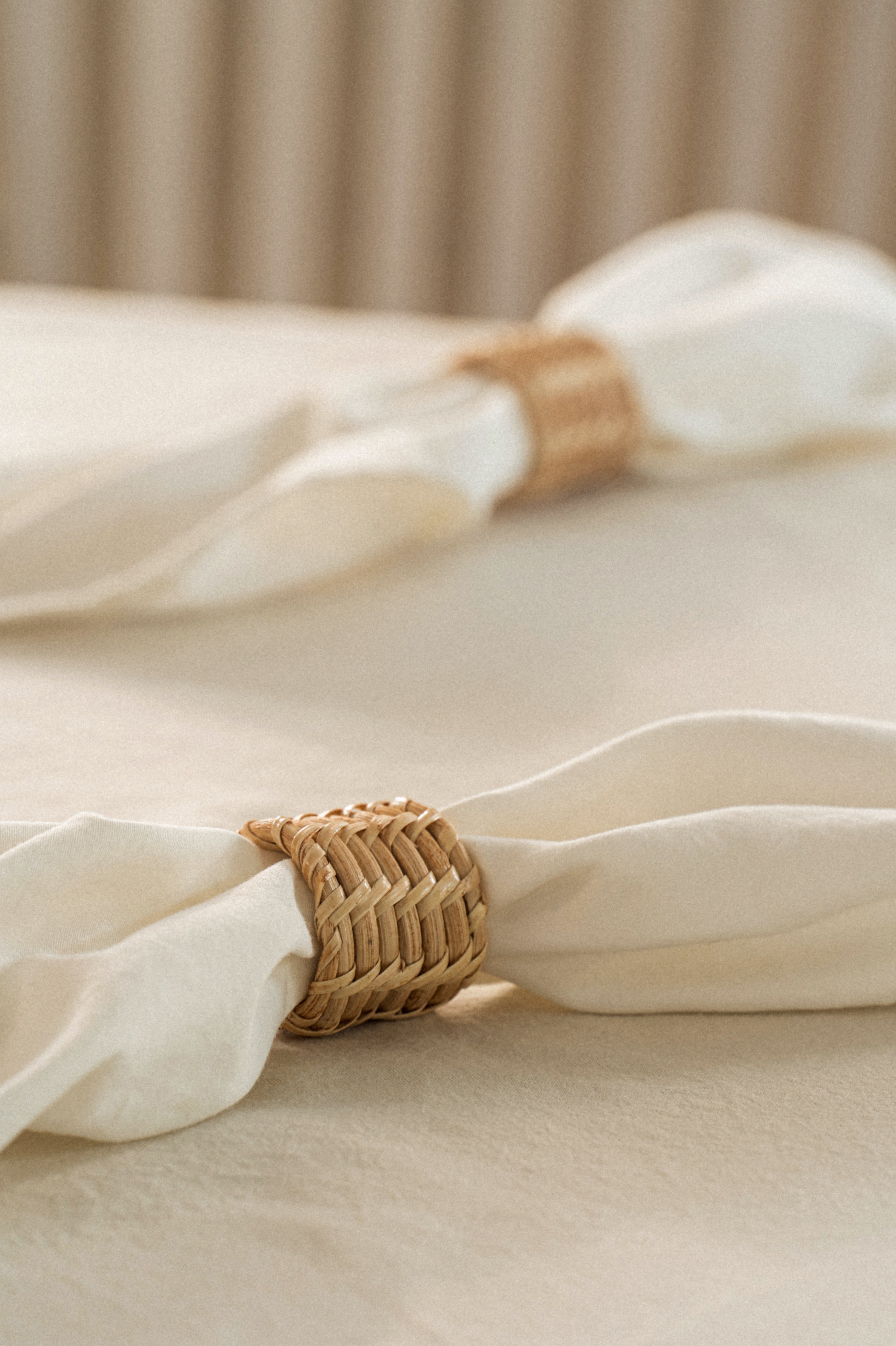 Kuta Rattan Napkin Rings (Set of 4) - Kuta Rattan Napkin Rings (Set of 4)