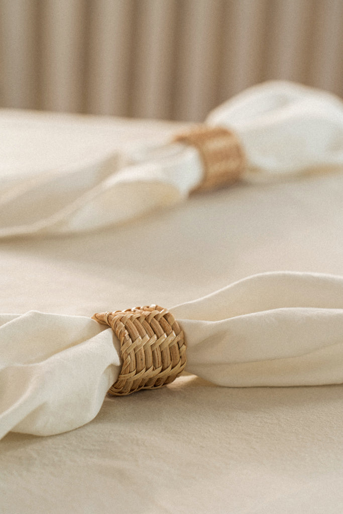 Kuta Rattan Napkin Rings (Set of 4) - Kuta Rattan Napkin Rings (Set of 4)
