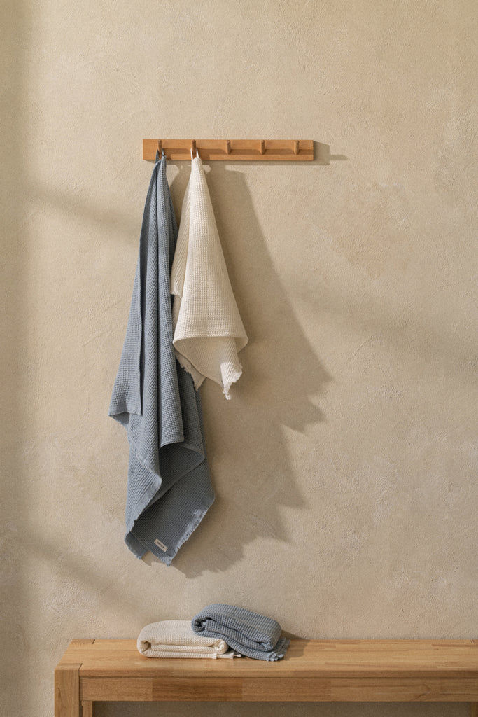 Soft White Everyday Waffle Towels Set - Soft White Everyday Waffle Towels Set