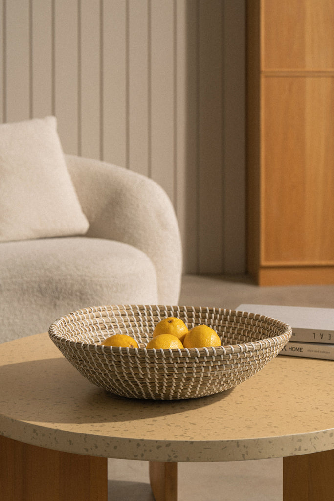 Medina Round Seagrass Bowl - featured