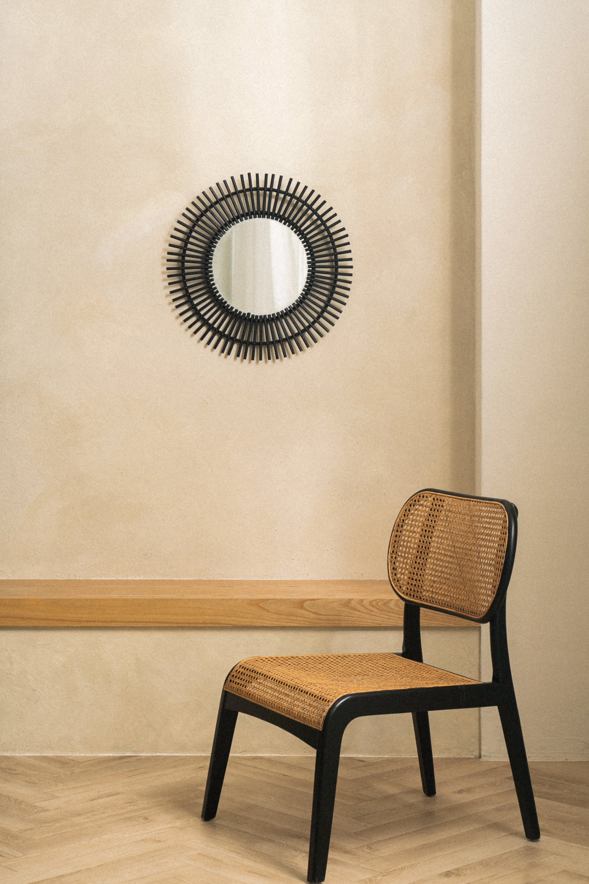 Luna Rattan Wall Mirror - featured