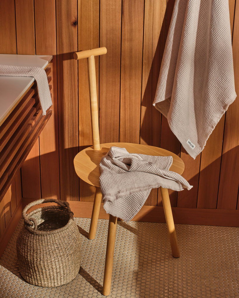 Warm Oatmeal Everyday Waffle Towels Set - Warm Oatmeal Everyday Waffle Towels Set